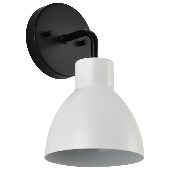 Vanity Nuvo 60-6784 Sloan - 1 Light - Vanity - Matte Black Finish with White Shade Nuvo