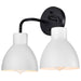 Vanity Nuvo 60-6785 Sloan - 2 Light - Vanity - Matte Black Finish with White Shade Nuvo