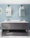 Vanity Nuvo 60-6785 Sloan - 2 Light - Vanity - Matte Black Finish with White Shade Nuvo