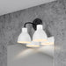 Vanity Nuvo 60-6785 Sloan - 2 Light - Vanity - Matte Black Finish with White Shade Nuvo