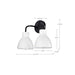 Vanity Nuvo 60-6785 Sloan - 2 Light - Vanity - Matte Black Finish with White Shade Nuvo