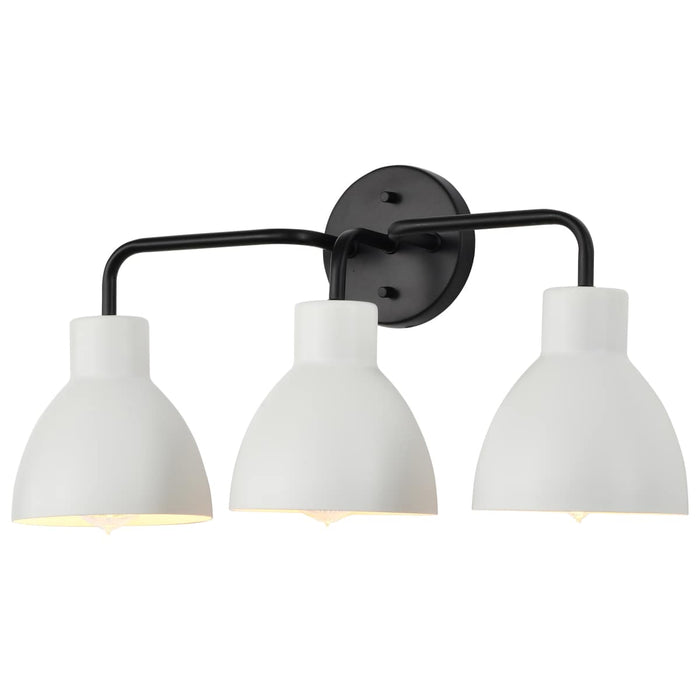Vanity Nuvo 60-6786 Sloan - 3 Light - Vanity - Matte Black Finish with White Shade Nuvo