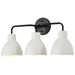 Vanity Nuvo 60-6786 Sloan - 3 Light - Vanity - Matte Black Finish with White Shade Nuvo