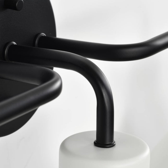 Vanity Nuvo 60-6786 Sloan - 3 Light - Vanity - Matte Black Finish with White Shade Nuvo
