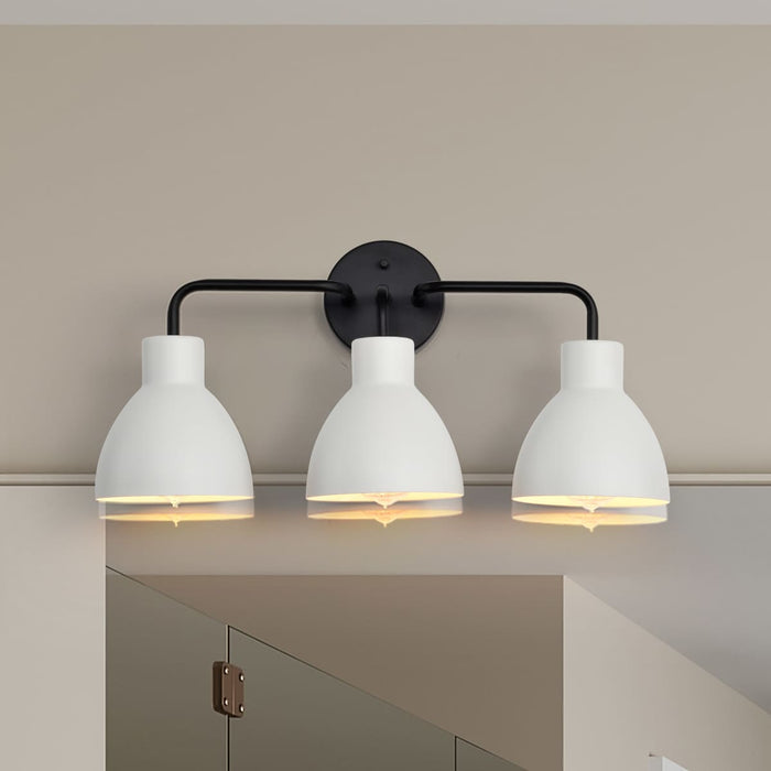 Vanity Nuvo 60-6786 Sloan - 3 Light - Vanity - Matte Black Finish with White Shade Nuvo