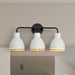 Vanity Nuvo 60-6786 Sloan - 3 Light - Vanity - Matte Black Finish with White Shade Nuvo