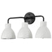 Vanity Nuvo 60-6786 Sloan - 3 Light - Vanity - Matte Black Finish with White Shade Nuvo