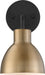 Vanity Nuvo 60-6791 Sloan - 1 Light - Vanity - Matte Black and Burnished Brass Finish Nuvo