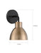 Vanity Nuvo 60-6791 Sloan - 1 Light - Vanity - Matte Black and Burnished Brass Finish Nuvo