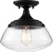Semi Flush Nuvo 60-6799 Kew - 1 Light - Semi-Flush Fixture - Aged Bronze Finish with Clear Glass Nuvo