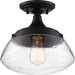 Semi Flush Nuvo 60-6799 Kew - 1 Light - Semi-Flush Fixture - Aged Bronze Finish with Clear Glass Nuvo
