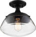 Semi Flush Nuvo 60-6799 Kew - 1 Light - Semi-Flush Fixture - Aged Bronze Finish with Clear Glass Nuvo