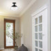 Semi Flush Nuvo 60-6799 Kew - 1 Light - Semi-Flush Fixture - Aged Bronze Finish with Clear Glass Nuvo