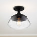 Semi Flush Nuvo 60-6799 Kew - 1 Light - Semi-Flush Fixture - Aged Bronze Finish with Clear Glass Nuvo