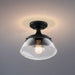 Semi Flush Nuvo 60-6799 Kew - 1 Light - Semi-Flush Fixture - Aged Bronze Finish with Clear Glass Nuvo