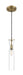 Mini Pendant Nuvo 60-6856 Spyglass - 1 Light - Mini Pendant Fixture - Vintage Brass Finish with Clear Glass Nuvo