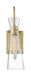 Sconce Nuvo 60-6857 Bahari - 1 Light - Wall Sconce Fixture - Vintage Brass Finish with Clear Glass Nuvo