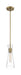 Mini Pendant Nuvo 60-6858 Bahari - 1 Light - Mini Pendant Fixture - Vintage Brass Finish with Clear Glass Nuvo