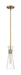 Mini Pendant Nuvo 60-6858 Bahari - 1 Light - Mini Pendant Fixture - Vintage Brass Finish with Clear Glass Nuvo