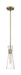 Mini Pendant Nuvo 60-6858 Bahari - 1 Light - Mini Pendant Fixture - Vintage Brass Finish with Clear Glass Nuvo
