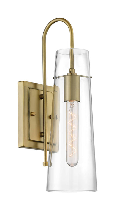 Sconce Nuvo 60-6859 Alondra - 1 Light - Wall Sconce Fixture - Vintage Brass Finish with Clear Glass Nuvo