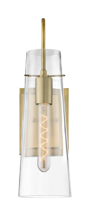 Sconce Nuvo 60-6859 Alondra - 1 Light - Wall Sconce Fixture - Vintage Brass Finish with Clear Glass Nuvo