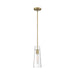 Mini Pendant Nuvo 60-6860 Alondra - 1 Light - Mini Pendant Fixture - Vintage Brass Finish with Clear Glass Nuvo