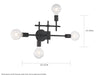 Vanity Nuvo 60-6861 Delphi - 4 Light - Vanity - Black Finish Nuvo
