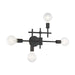 Vanity Nuvo 60-6861 Delphi - 4 Light - Vanity - Black Finish Nuvo
