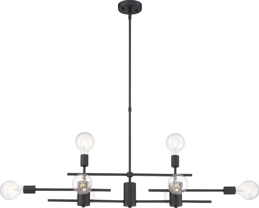 Island Pendant Nuvo 60-6862 Delphi - 8 Light - Island Pendant Fixture - Black Finish Nuvo