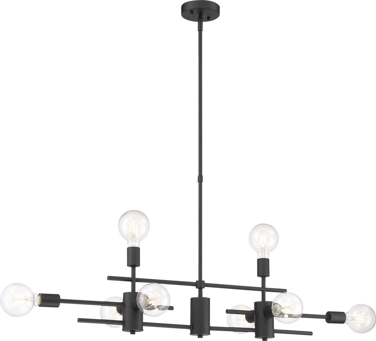 Island Pendant Nuvo 60-6862 Delphi - 8 Light - Island Pendant Fixture - Black Finish Nuvo