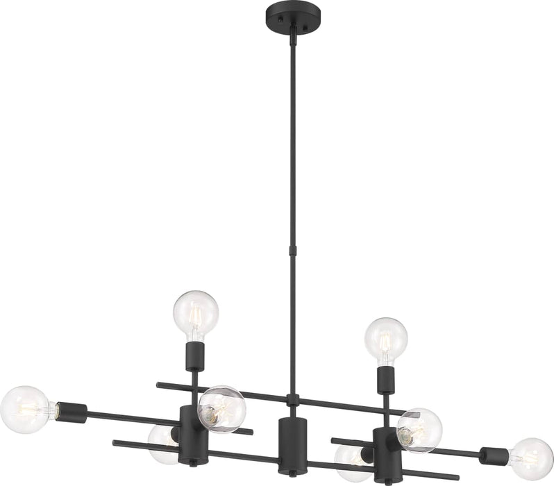 Island Pendant Nuvo 60-6862 Delphi - 8 Light - Island Pendant Fixture - Black Finish Nuvo