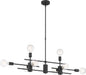 Island Pendant Nuvo 60-6862 Delphi - 8 Light - Island Pendant Fixture - Black Finish Nuvo