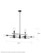 Island Pendant Nuvo 60-6862 Delphi - 8 Light - Island Pendant Fixture - Black Finish Nuvo