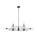 Island Pendant Nuvo 60-6862 Delphi - 8 Light - Island Pendant Fixture - Black Finish Nuvo
