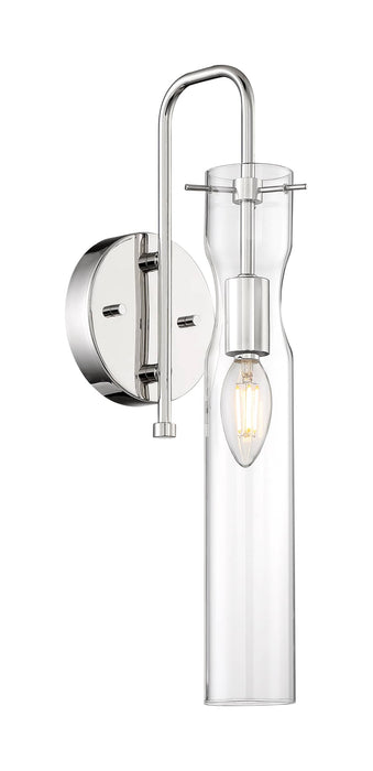 Sconce Nuvo 60-6865 Spyglass - 1 Light - Wall Sconce Fixture - Polished Nickel Finish with Clear Glass Nuvo