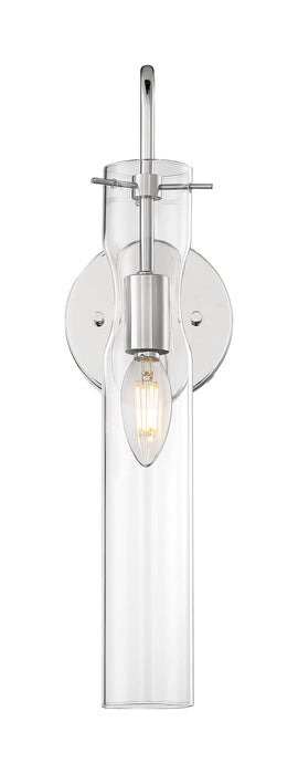Sconce Nuvo 60-6865 Spyglass - 1 Light - Wall Sconce Fixture - Polished Nickel Finish with Clear Glass Nuvo