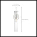 Sconce Nuvo 60-6865 Spyglass - 1 Light - Wall Sconce Fixture - Polished Nickel Finish with Clear Glass Nuvo