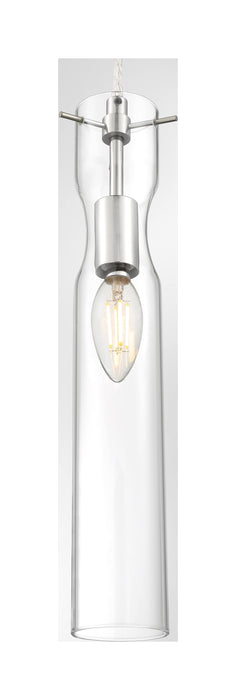 Mini Pendant Nuvo 60-6866 Spyglass - 1 Light - Mini Pendant Fixture - Polished Nickel Finish with Clear Glass Nuvo
