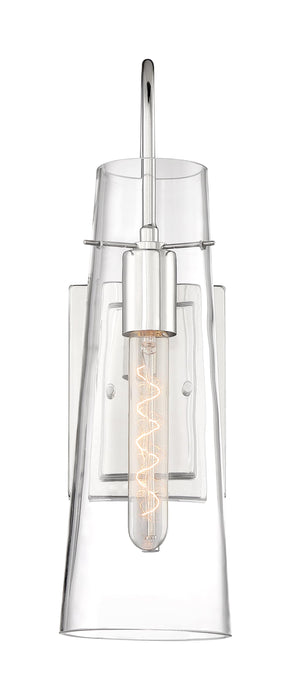 Sconce Nuvo 60-6869 Alondra - 1 Light - Wall Sconce Fixture - Polished Nickel Finish with Clear Glass Nuvo