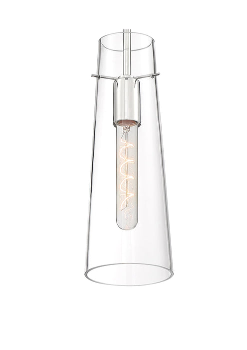 Mini Pendant Nuvo 60-6870 Alondra - 1 Light - Mini Pendant Fixture - Polished Nickel Finish with Clear Glass Nuvo