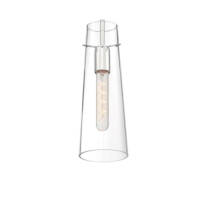 Mini Pendant Nuvo 60-6870 Alondra - 1 Light - Mini Pendant Fixture - Polished Nickel Finish with Clear Glass Nuvo