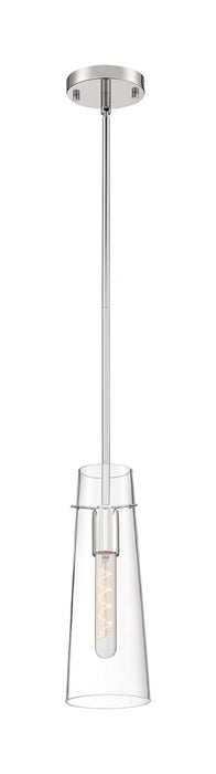 Mini Pendant Nuvo 60-6870 Alondra - 1 Light - Mini Pendant Fixture - Polished Nickel Finish with Clear Glass Nuvo