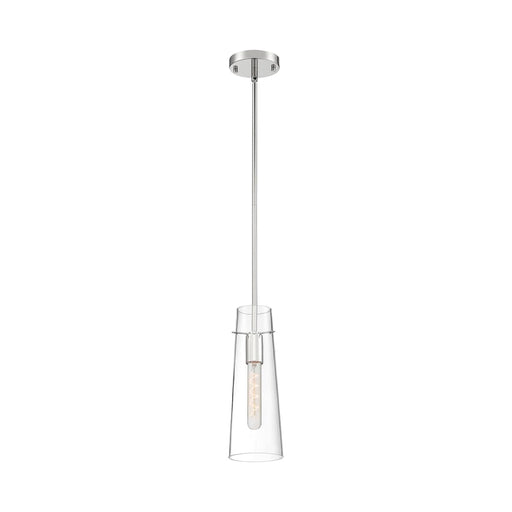 Mini Pendant Nuvo 60-6870 Alondra - 1 Light - Mini Pendant Fixture - Polished Nickel Finish with Clear Glass Nuvo