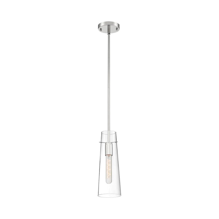 Mini Pendant Nuvo 60-6870 Alondra - 1 Light - Mini Pendant Fixture - Polished Nickel Finish with Clear Glass Nuvo