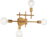 Vanity Nuvo 60-6871 Delphi - 4 Light - Vanity - Aged Gold Finish Nuvo
