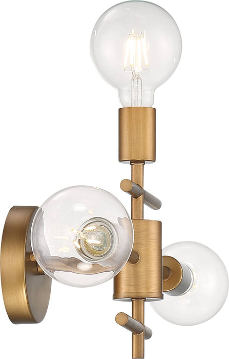 Vanity Nuvo 60-6871 Delphi - 4 Light - Vanity - Aged Gold Finish Nuvo