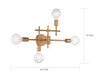 Vanity Nuvo 60-6871 Delphi - 4 Light - Vanity - Aged Gold Finish Nuvo