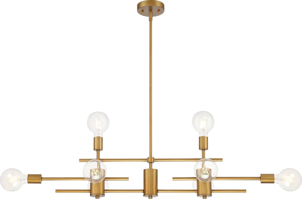 Island Pendant Nuvo 60-6872 Delphi - 8 Light - Island Pendant Fixture - Aged Gold Finish Nuvo