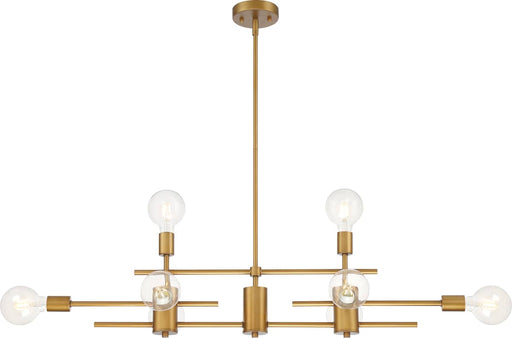 Island Pendant Nuvo 60-6872 Delphi - 8 Light - Island Pendant Fixture - Aged Gold Finish Nuvo